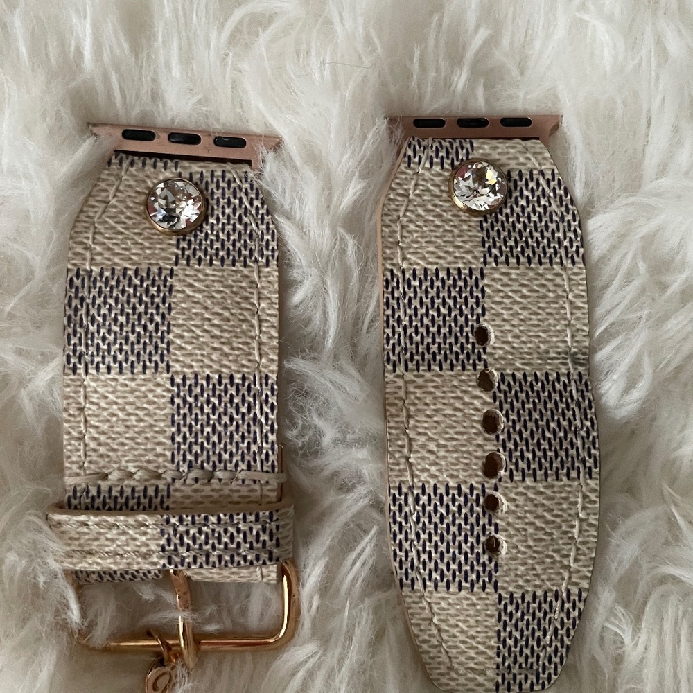 UPCYCLED LV DAMIER AZUR SIVELLA WATCHBAND Size 1